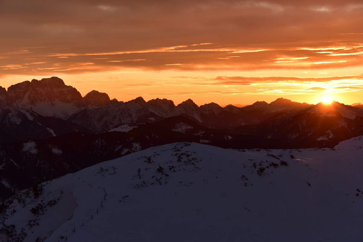 Skitour Zehnernock (1.956) Sonnenuntergang & Vollmond